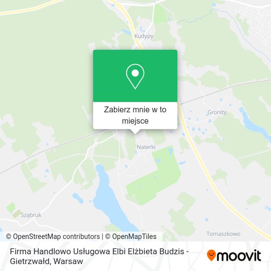 Mapa Firma Handlowo Usługowa Elbi Elżbieta Budzis - Gietrzwałd