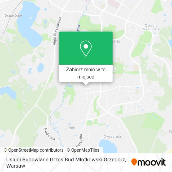 Mapa Uslugi Budowlane Grzes Bud Mlotkowski Grzegorz