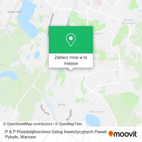 Mapa P & P Przedsiębiorstwo Usług Inwestycyjnych Paweł Pykało