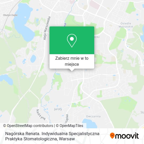 Mapa Nagórska Renata. Indywidualna Specjalistyczna Praktyka Stomatologiczna