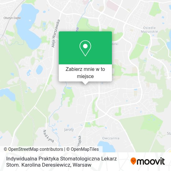 Mapa Indywidualna Praktyka Stomatologiczna Lekarz Stom. Karolina Deresiewicz