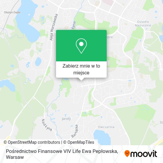 Mapa Pośrednictwo Finansowe VIV Life Ewa Pepłowska