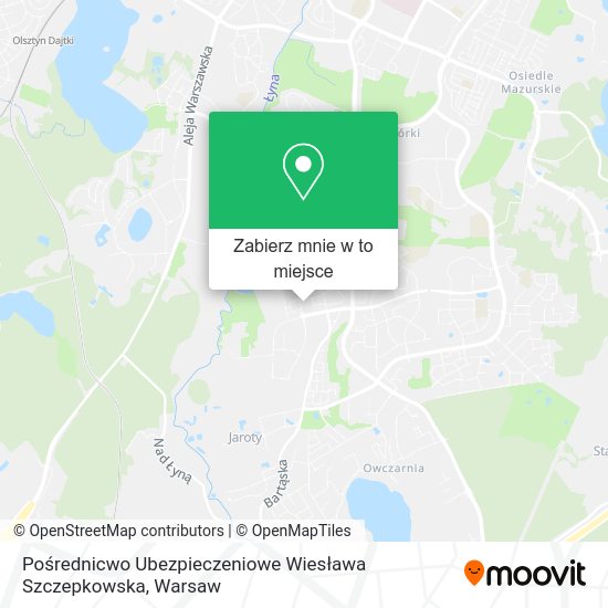 Mapa Pośrednicwo Ubezpieczeniowe Wiesława Szczepkowska