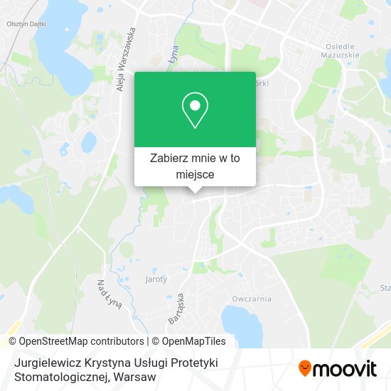 Mapa Jurgielewicz Krystyna Usługi Protetyki Stomatologicznej