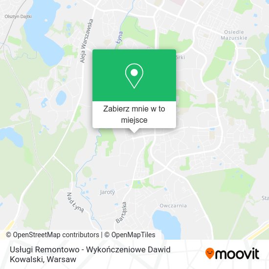 Mapa Usługi Remontowo - Wykończeniowe Dawid Kowalski