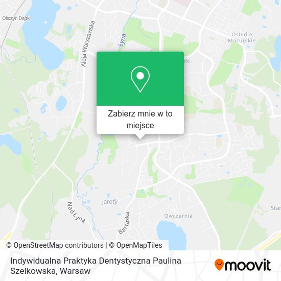 Mapa Indywidualna Praktyka Dentystyczna Paulina Szelkowska