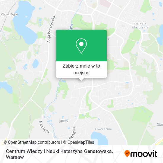 Mapa Centrum Wiedzy i Nauki Katarzyna Genatowska