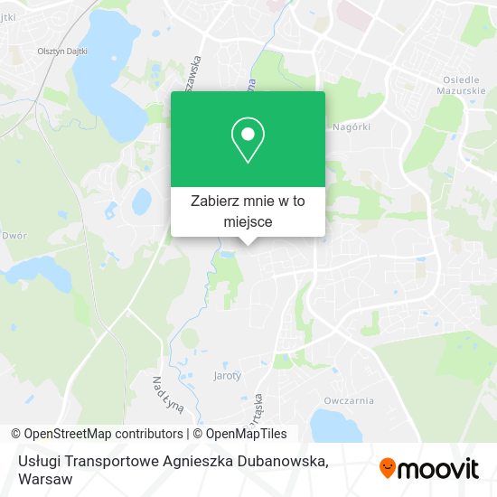 Mapa Usługi Transportowe Agnieszka Dubanowska