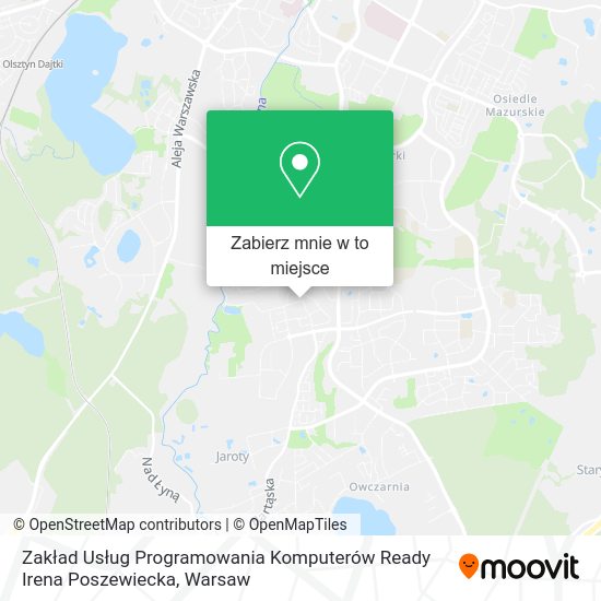 Mapa Zakład Usług Programowania Komputerów Ready Irena Poszewiecka