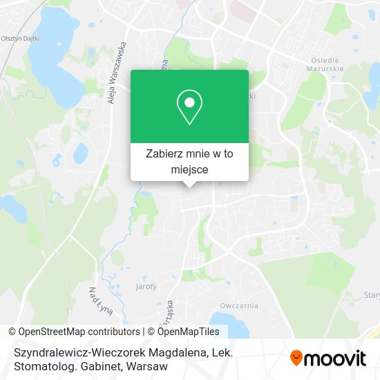 Mapa Szyndralewicz-Wieczorek Magdalena, Lek. Stomatolog. Gabinet