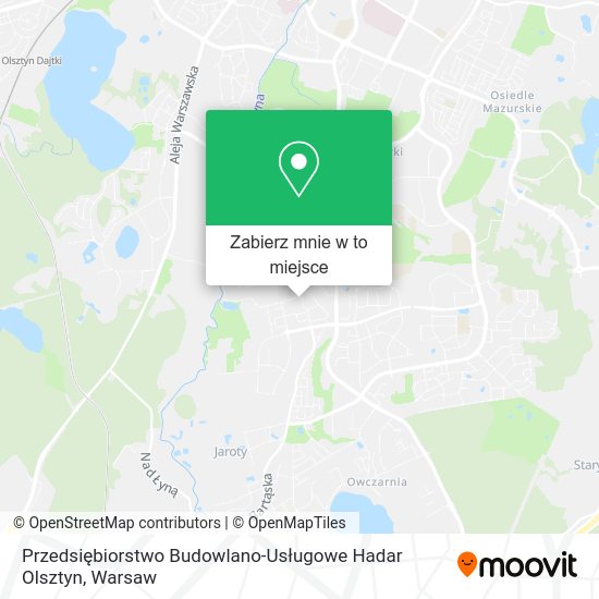 Mapa Przedsiębiorstwo Budowlano-Usługowe Hadar Olsztyn