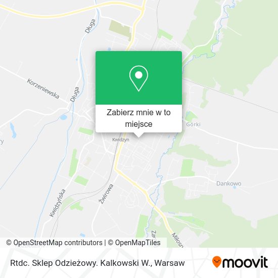 Mapa Rtdc. Sklep Odzieżowy. Kalkowski W.