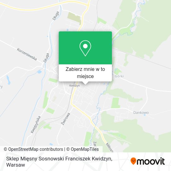 Mapa Sklep Mięsny Sosnowski Franciszek Kwidzyn