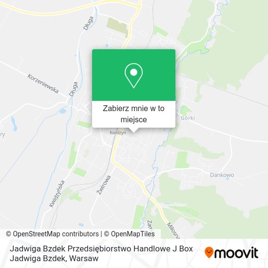 Mapa Jadwiga Bzdek Przedsiębiorstwo Handlowe J Box Jadwiga Bzdek