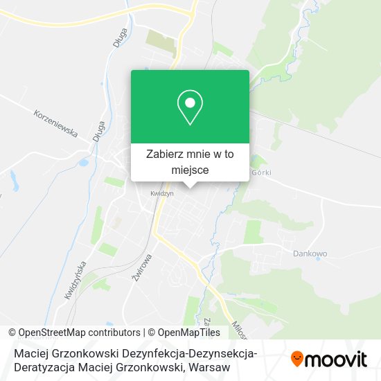 Mapa Maciej Grzonkowski Dezynfekcja-Dezynsekcja-Deratyzacja Maciej Grzonkowski