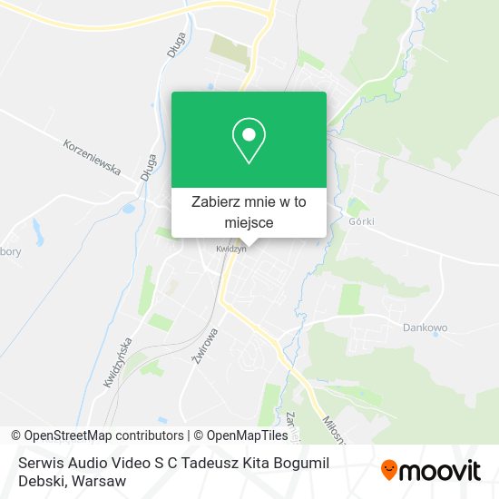 Mapa Serwis Audio Video S C Tadeusz Kita Bogumil Debski