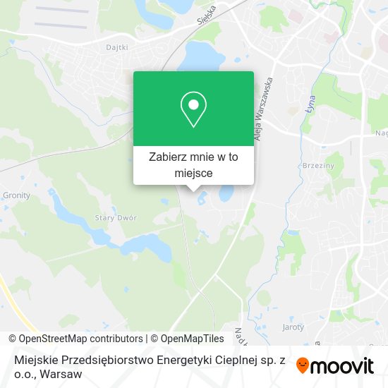 Mapa Miejskie Przedsiębiorstwo Energetyki Cieplnej sp. z o.o.