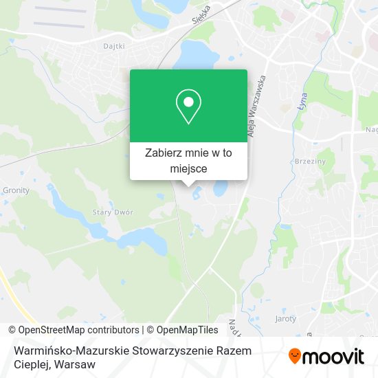 Mapa Warmińsko-Mazurskie Stowarzyszenie Razem Cieplej