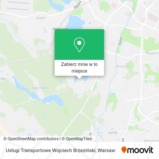 Mapa Usługi Transportowe Wojciech Brzeziński