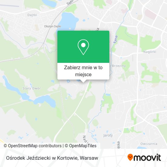 Mapa Ośrodek Jeździecki w Kortowie