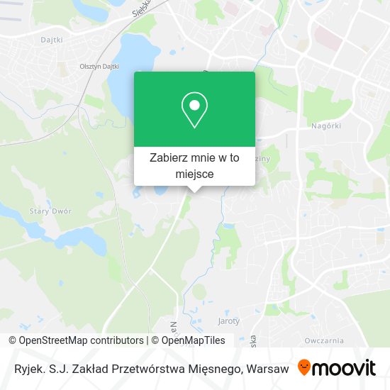 Mapa Ryjek. S.J. Zakład Przetwórstwa Mięsnego