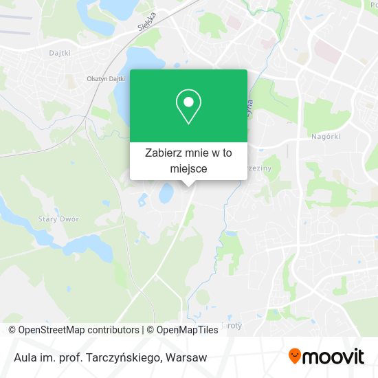 Mapa Aula im. prof. Tarczyńskiego