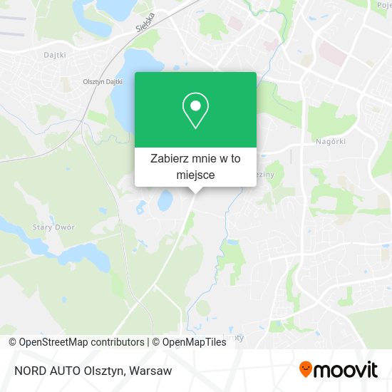 Mapa NORD AUTO Olsztyn