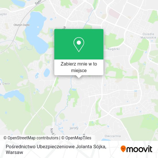 Mapa Pośrednictwo Ubezpieczeniowe Jolanta Sójka