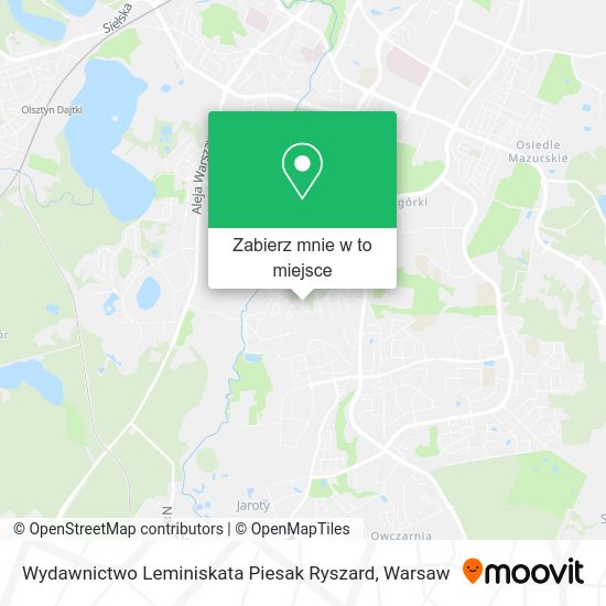 Mapa Wydawnictwo Leminiskata Piesak Ryszard