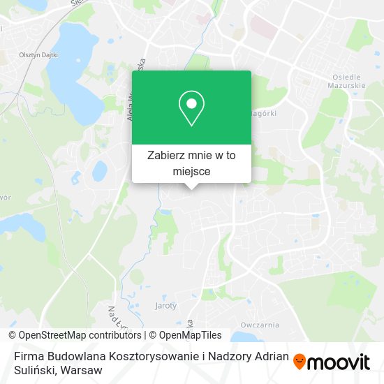 Mapa Firma Budowlana Kosztorysowanie i Nadzory Adrian Suliński