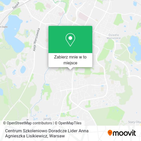 Mapa Centrum Szkoleniowo Doradcze Lider Anna Agnieszka Lisikiewicz