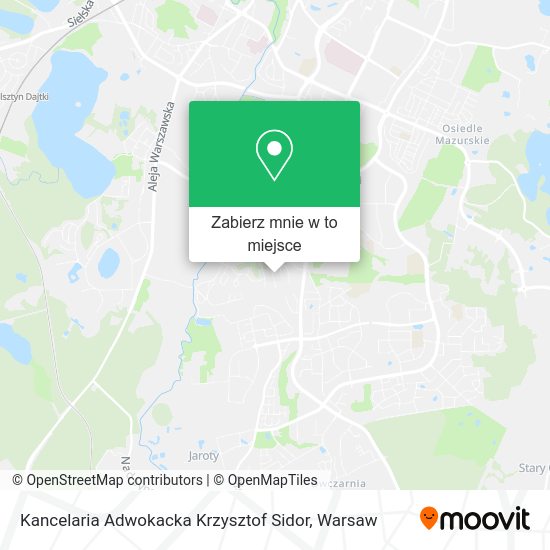 Mapa Kancelaria Adwokacka Krzysztof Sidor