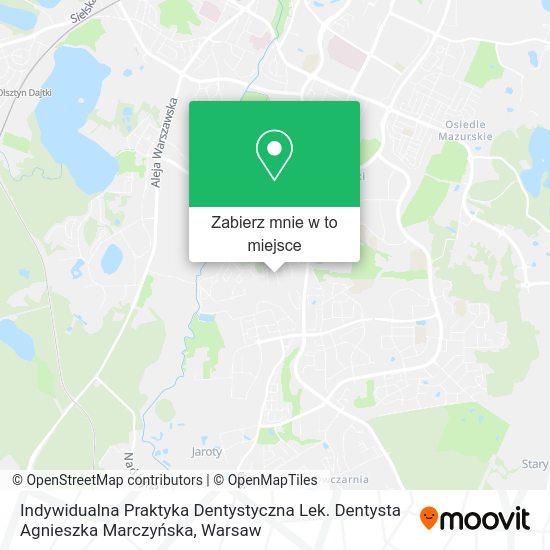 Mapa Indywidualna Praktyka Dentystyczna Lek. Dentysta Agnieszka Marczyńska