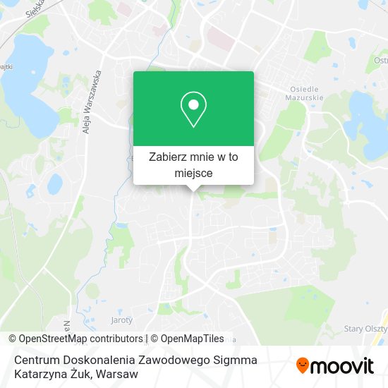 Mapa Centrum Doskonalenia Zawodowego Sigmma Katarzyna Żuk