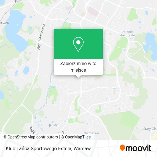 Mapa Klub Tańca Sportowego Estela