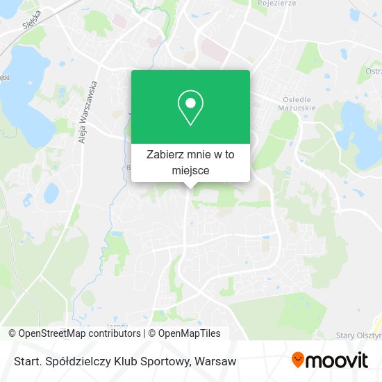 Mapa Start. Spółdzielczy Klub Sportowy