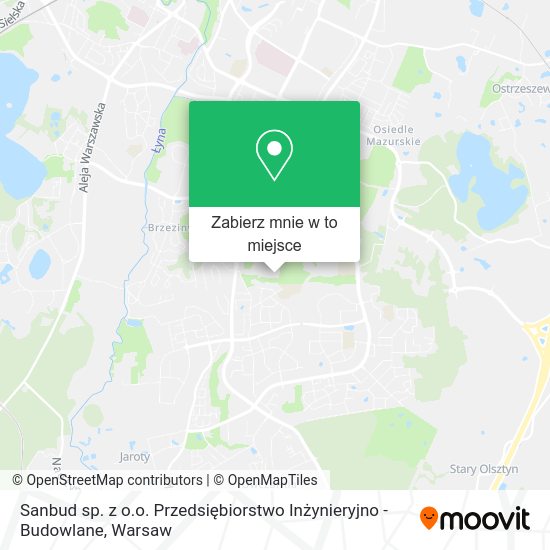 Mapa Sanbud sp. z o.o. Przedsiębiorstwo Inżynieryjno - Budowlane