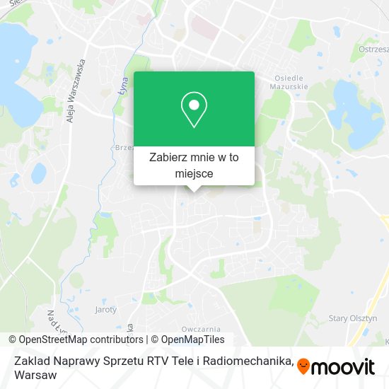 Mapa Zaklad Naprawy Sprzetu RTV Tele i Radiomechanika