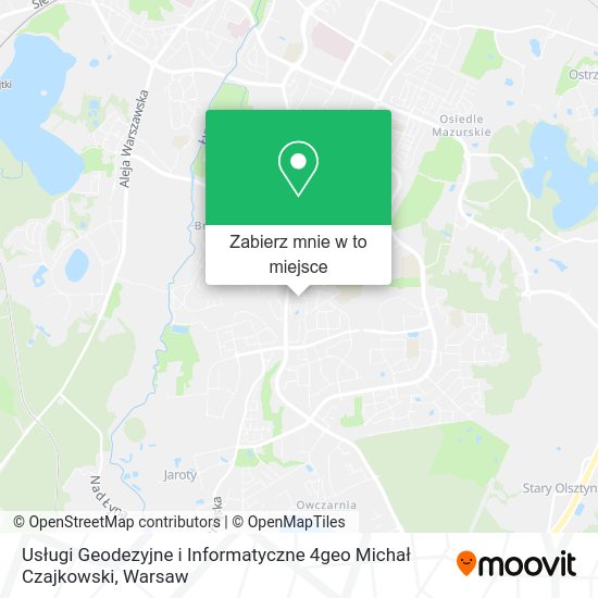 Mapa Usługi Geodezyjne i Informatyczne 4geo Michał Czajkowski