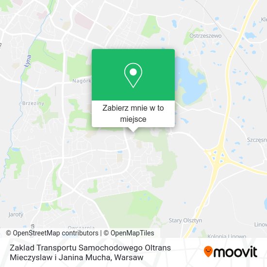 Mapa Zaklad Transportu Samochodowego Oltrans Mieczyslaw i Janina Mucha