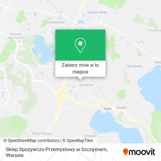 Mapa Sklep Spożywczo-Przemysłowy w Szczęsnem