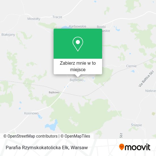 Mapa Parafia Rzymskokatolicka Ełk