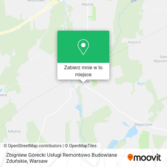 Mapa Zbigniew Górecki Usługi Remontowo Budowlane Zduńskie