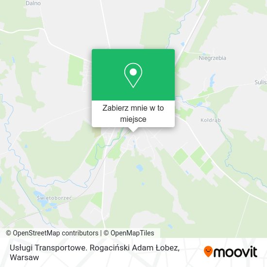 Mapa Usługi Transportowe. Rogaciński Adam Łobez