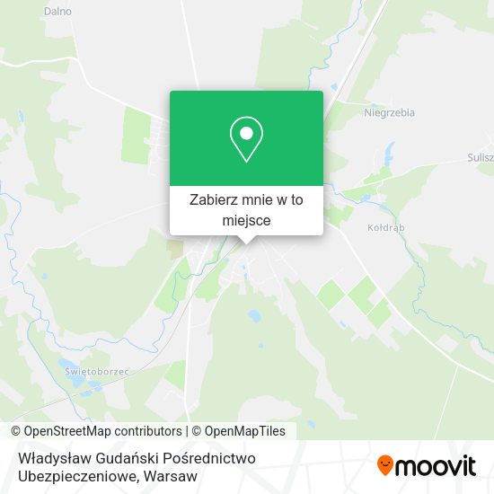 Mapa Władysław Gudański Pośrednictwo Ubezpieczeniowe