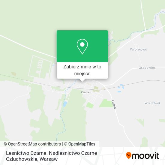 Mapa Lesnictwo Czarne. Nadlesnictwo Czarne Czluchowskie