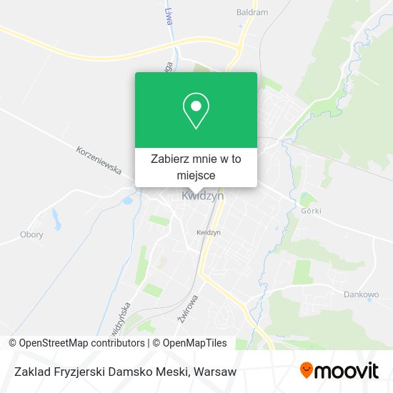 Mapa Zaklad Fryzjerski Damsko Meski