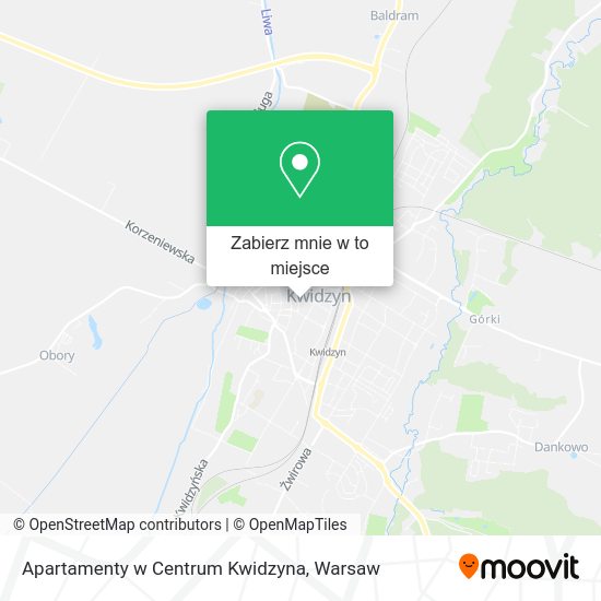 Mapa Apartamenty w Centrum Kwidzyna