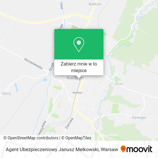 Mapa Agent Ubezpieczeniowy Janusz Melkowski