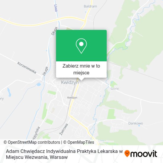 Mapa Adam Chwiędacz Indywidualna Praktyka Lekarska w Miejscu Wezwania